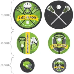 Big Dot of Happiness Lax to the Max Lacrosse Giant Circle Confetti Party Decorations Large Confetti 27 Count