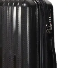 Dexmalle Black Luggage Set PP Material Travel Suitcase Set With Spinner Wheels