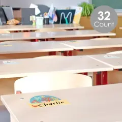 Big Dot of Happiness Ocean Creatures - DIY Blank Paper Desk or Locker Labels - Classroom Name Tags - Set of 32