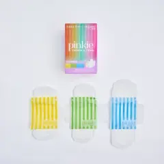 Pinkie Tween & Teen Ultra-Thin Organic Topsheet Pads with Wings - Combo Pack - 18ct