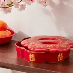 Lunar New Year 87oz Melamine Serving Tub with Lid