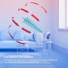 IRIS USA WOOZOO Oscillating Air Circulator Fan with Remote Control