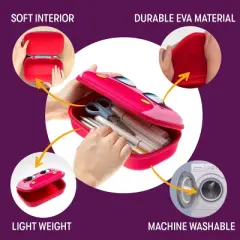 ZIPIT Beast Pencil Case, Pink Pony Pencil Box for Kids