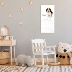 2026 Square Wall Calendar, Adorable Dogs, 16-Month Animals Theme, 180 Reminder Stickers (12x12 In)