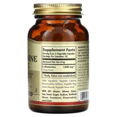 Solgar L-Glutamine, 500 mg, 100 Vegetable Capsules