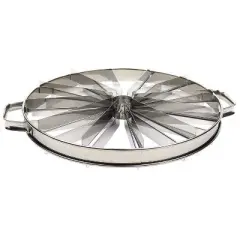 O'Creme Double-Sided Stainless Steel Cake Marker - 12-Portion Side and 14-Portion Side