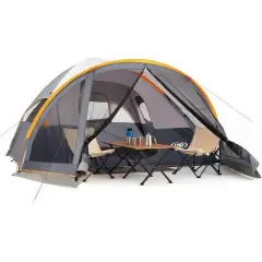 Anybear 6 Person Camping Tent with Screen Room Gray Waterproof