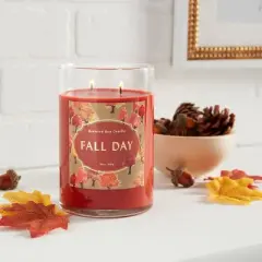 21.5oz Lidded Glass Jar 2-Wick Fall Day Candle - Opalhouse&trade;