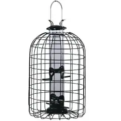Audubon Wild Bird 1.25 lb Plastic/Wire Caged Tube Bird Feeder 4 ports