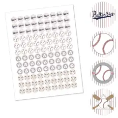 Big Dot of Happiness Batter Up - Baseball - Baby Shower or Birthday Party Round Candy Sticker Favors - Labels Fits Chocolate Candy (1 sheet of 108)