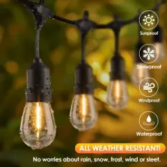 Itopfox 96FT LED Outdoor String Lights, Dimmable Waterproof Patio Lights with Shatterproof Edison Vintage Bulbs for Backyard Porch Garden