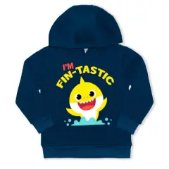 Nickelodeon Boy's 2 Piece Baby Shark Graphic Printed Hoodie Sweatshirt and Zip Up Hooded Jacket Bundle Set for toddler