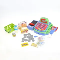 Ready! Set! Play! Link Pretend Play Electronic Cash Register Toy, Realistic Actions & Sounds - Green