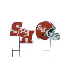 NCAA Sam Houston State Bearkats 2pk Logo and Helmet Garden Stake Set