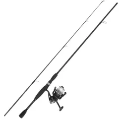 Leisure Sports Fishing Combo With 78" Rod and Size 30 Spinning Reel - Matte Black