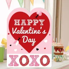 Big Dot of Happiness Conversation Hearts - Kids Valentine's Day Giant Greeting Card - Big Shaped Jumborific Card