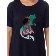 Disney Raya And The Last Dragon Womens' Nightgown Sleep Pajama Shirt Black