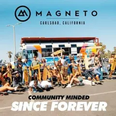 Magneto 44 inch Kicktail Cruiser Longboard Skateboard, Bamboo and Hard Maple Deck, Made for Adults, and Teens(Retro Surf)