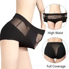 Agnes Orinda Women's 4 Pack Underwear Mid-Waist Soft Hipster Briefs Lace Panties