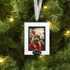 3.5" Glittered Metal Picture Frame Christmas Tree Ornament - Wondershop&trade;