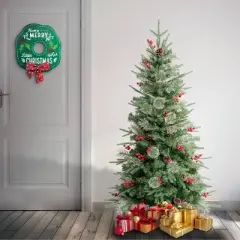 National Tree Company First Traditions Unlit Virginia Pine Artificial Christmas Tree with Berries & Pinecones