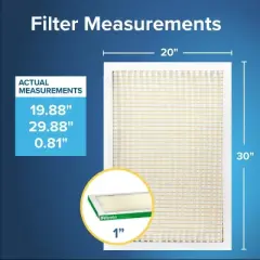 Filtrete 20"x 30"x 1" MPR 700 Dust Pollen and Pet Dander Electrostatic Air Filter: MERV 8, Polypropylene, Furnace Compatible