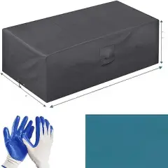 Smartpeas Outdoor Furniture Cover Waterproof - 240x140x90 cm Patio Furniture Cover for Rattan Table & Chairs - Plus: Garden Gloves