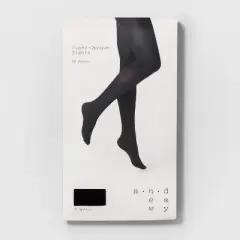Women's 80D Super Opaque Tights - A New Day Black