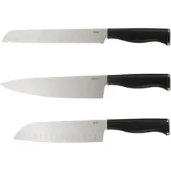 Oster Langmore 15 Piece Stainless Steel Blade Cutlery Set in Black