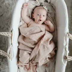 Mushie Muslin Swaddle Blanket Organic Cotton