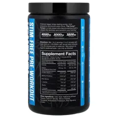 JNX Sports Stim-Free Pump, Pre-Workout, Blue Raspberry, 20.2 oz (572 g)