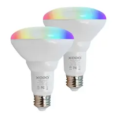 XODO Lb1 (2-pack) Smart Wi-Fi BR30 E26 Dimmable Flood Light Bulb