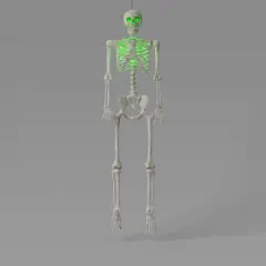 60" Light and Sound Poseable Lifesize Skeleton Halloween Decorative Prop Off-White - Hyde and EEK! Boutique&trade;