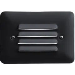 Kichler 5"W Louvered 1-Watt 2700K LED Black Step Light