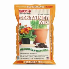 Michigan Peat Company 2 Pack BACCTO Container Mix, Indoor Outdoor Blend with Organic Peat, Starter & Nutrients for 6" or Larger Planters, 1.5 Cu Ft