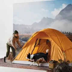 4 Person Dome Camping Tent Rust - Embark&trade;