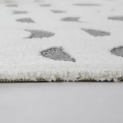 Geometric Phases Contemporary Kids' Rug Off-White/Gray - Balta Rugs