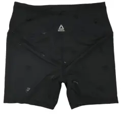 Reebok Womens Fitted Highrise Athletic Compression Shorts