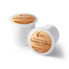 Naturally Flavored Vanilla Toffee with Other Natural Flavors Light Roast Arabica Coffee - 16ct - Good & Gather&trade;
