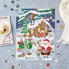 Blue Panda Christmas Jigsaw Puzzle, 300-Piece Large Holiday Winter Wonderland (20 x 27) In