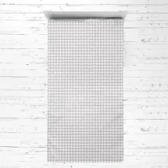 Bacati - Houndstooth Gray Muslin 3 pc Toddler Bed Sheet Set 100 pecent cotton