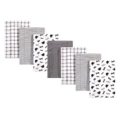 Little Treasure Baby Boy Cotton Flannel Burp Cloths 7pk, Gentleman, One Size