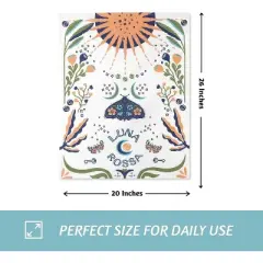 Folkulture Kitchen Hand Towels, Set of 3, 20 x 26 inches 100% Cotton Dishcloths Sets for Home, Farmhouse Dish or Tea Towels (Luna Rosa)