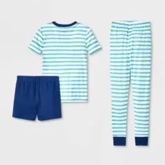 Boys' Pok&eacute;mon 3pc Striped 100% Cotton Pajama Set - Blue
