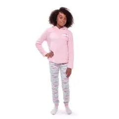 Sleep On It Girls Over the Rainbow Soft Novelty Fleece 2-Piece Pajama Sleep Pant Set