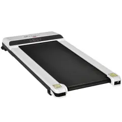 FIONECA Soozier Under Desk Walking Pad with Wheels, LED Display & Remote, 264 LB Capacity &uml;C White