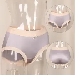 Agnes Orinda Women's High-Rise Brief Seamless Lace Trim Stretchy Cheeky Underwear