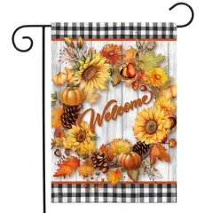 Briarwood Lane Garden Flag 12x18 For Outdoor Welcome Fall Wreath For Fall Garden Flag Flags For Outside