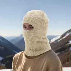 Unique Bargains Warm Knitting Face Mask 1 Pc