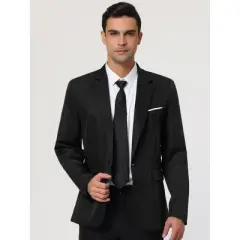 Lars Amadeus Men's Bussiness Casual Sport Coats Slim Fit One Button Dress Blazer